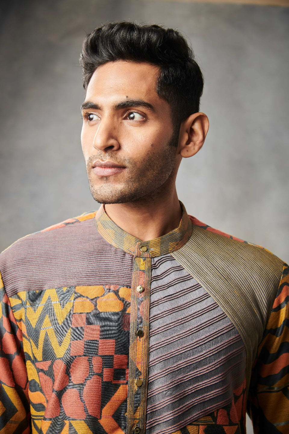 Gargee Designer's MUSTARD SILK PINTUCKED KURTA SET Gargee