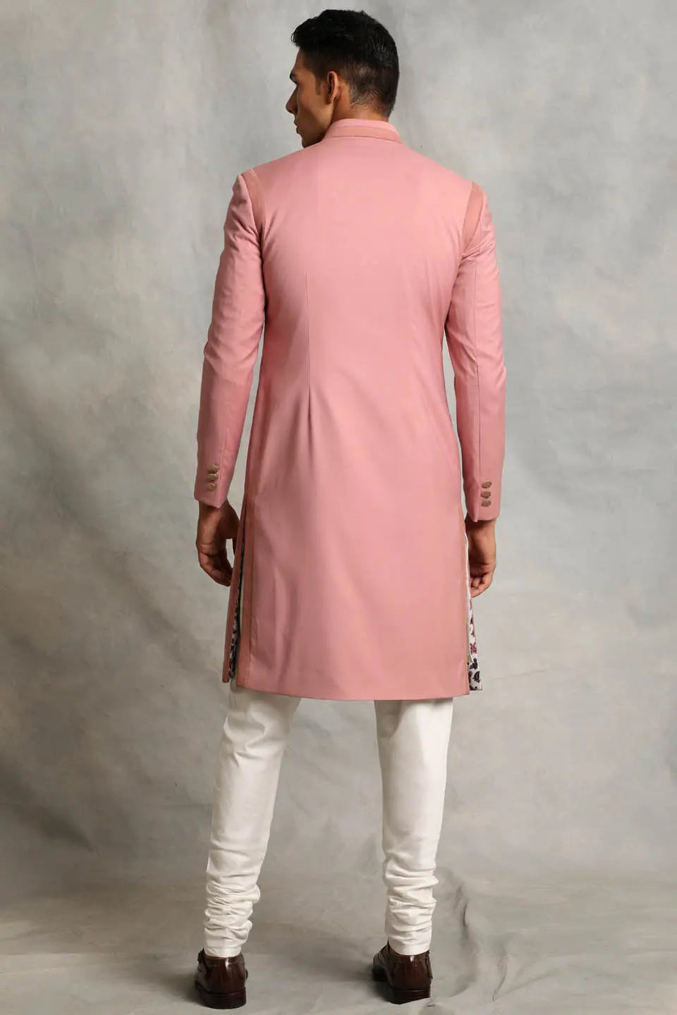 SOLID PINK SHERWANI SET 3