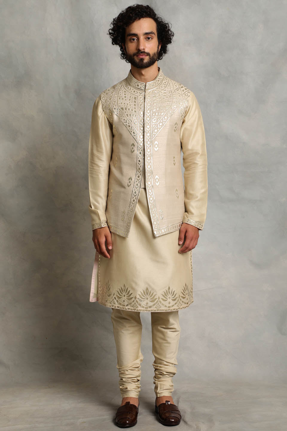 GOLD APPLIQUE BUNDI SET 1