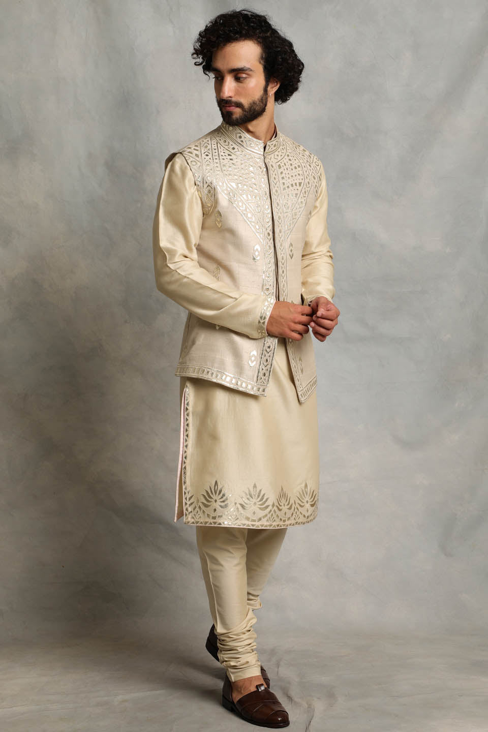 GOLD APPLIQUE BUNDI SET 3