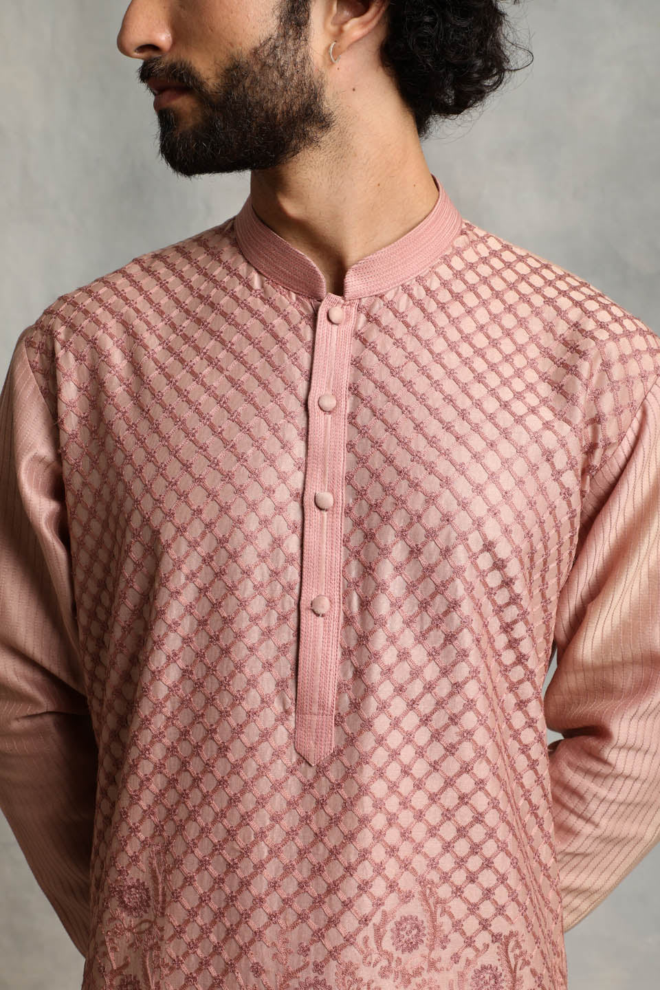 PINK EMBROIDERED KURTA SET 4