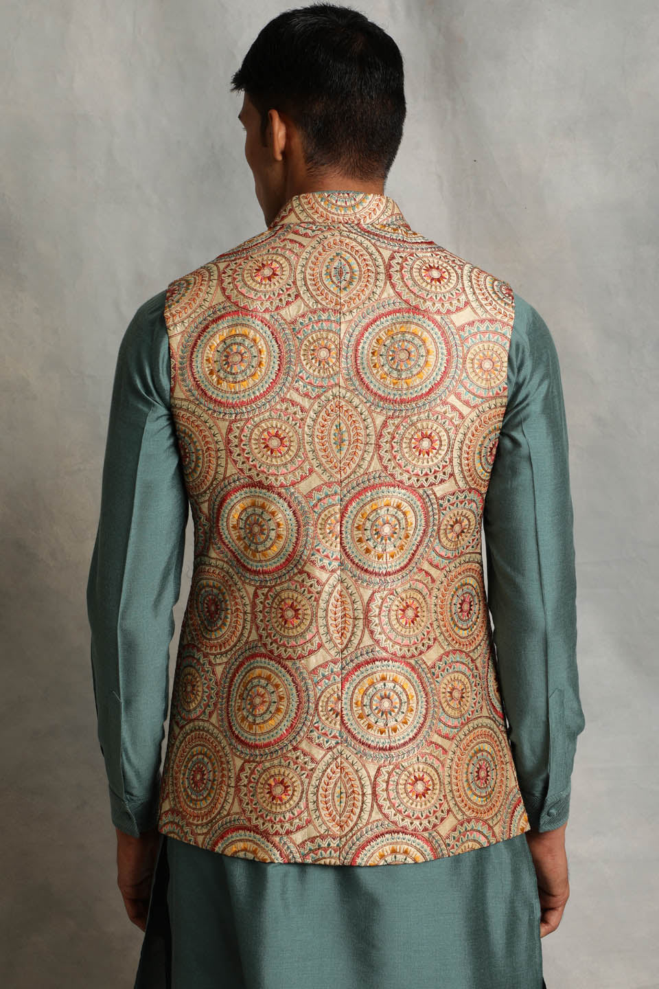 GOLD EMBROIDERED BUNDI SET 3