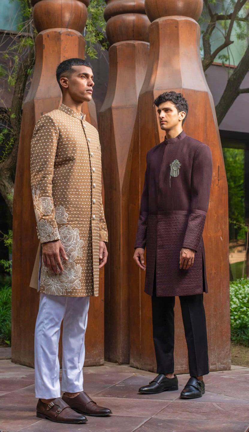 WINE PLEATED INDO SET 3