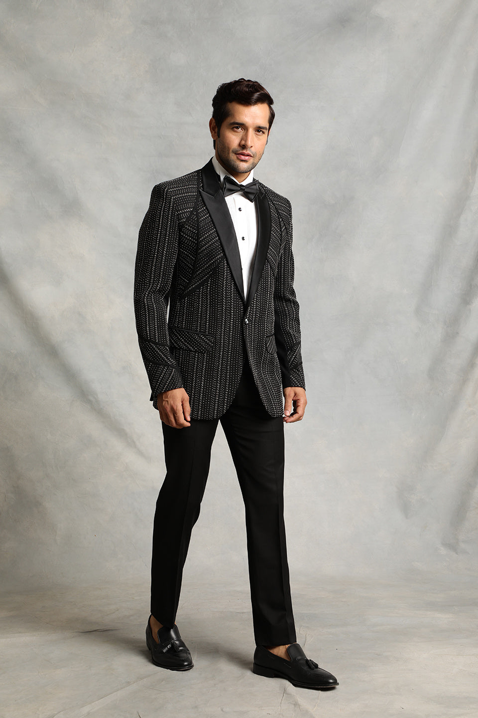 BLACK KANTHA TUXEDO SET 1