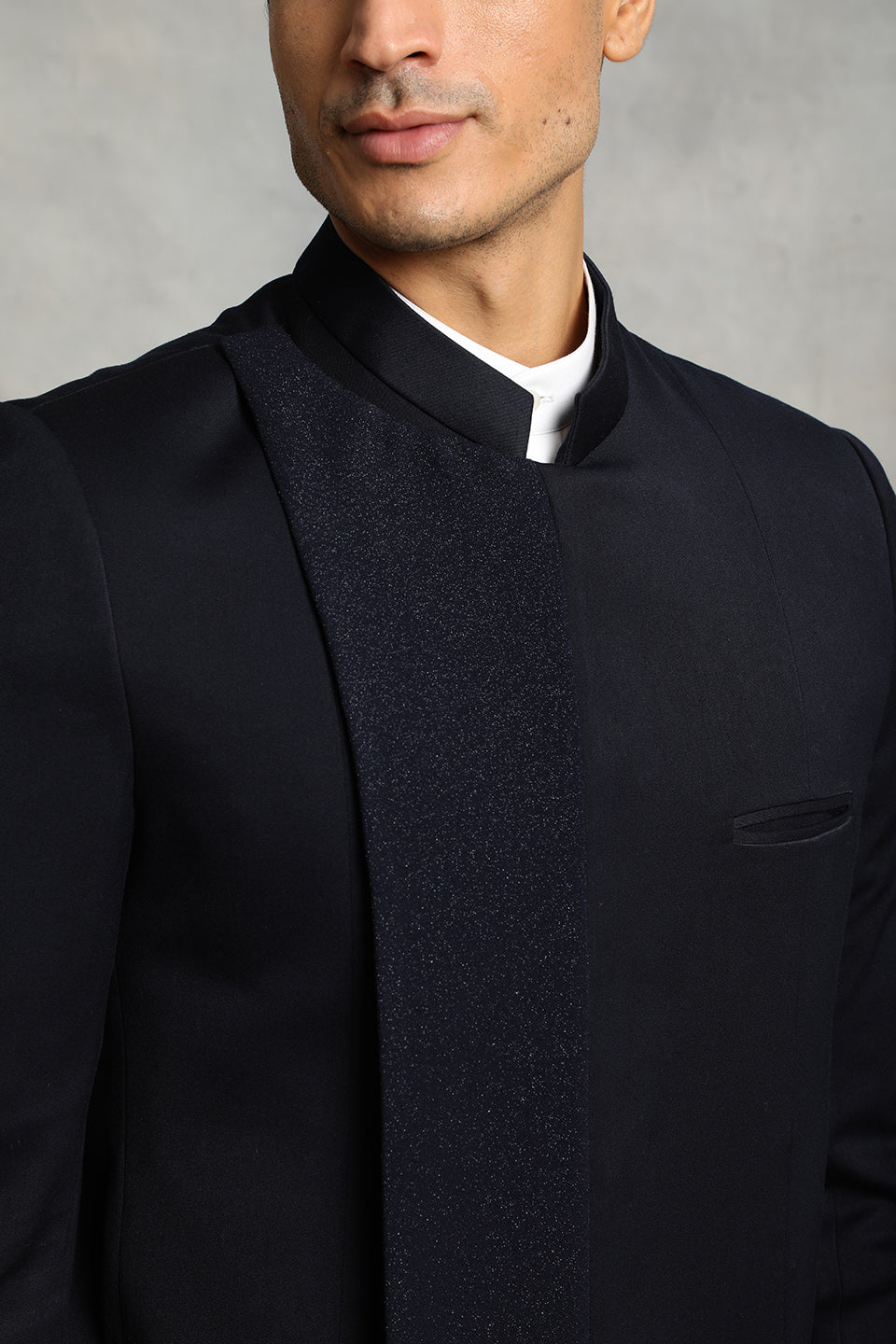 NAVY PANELED BANDHGALA SET 5