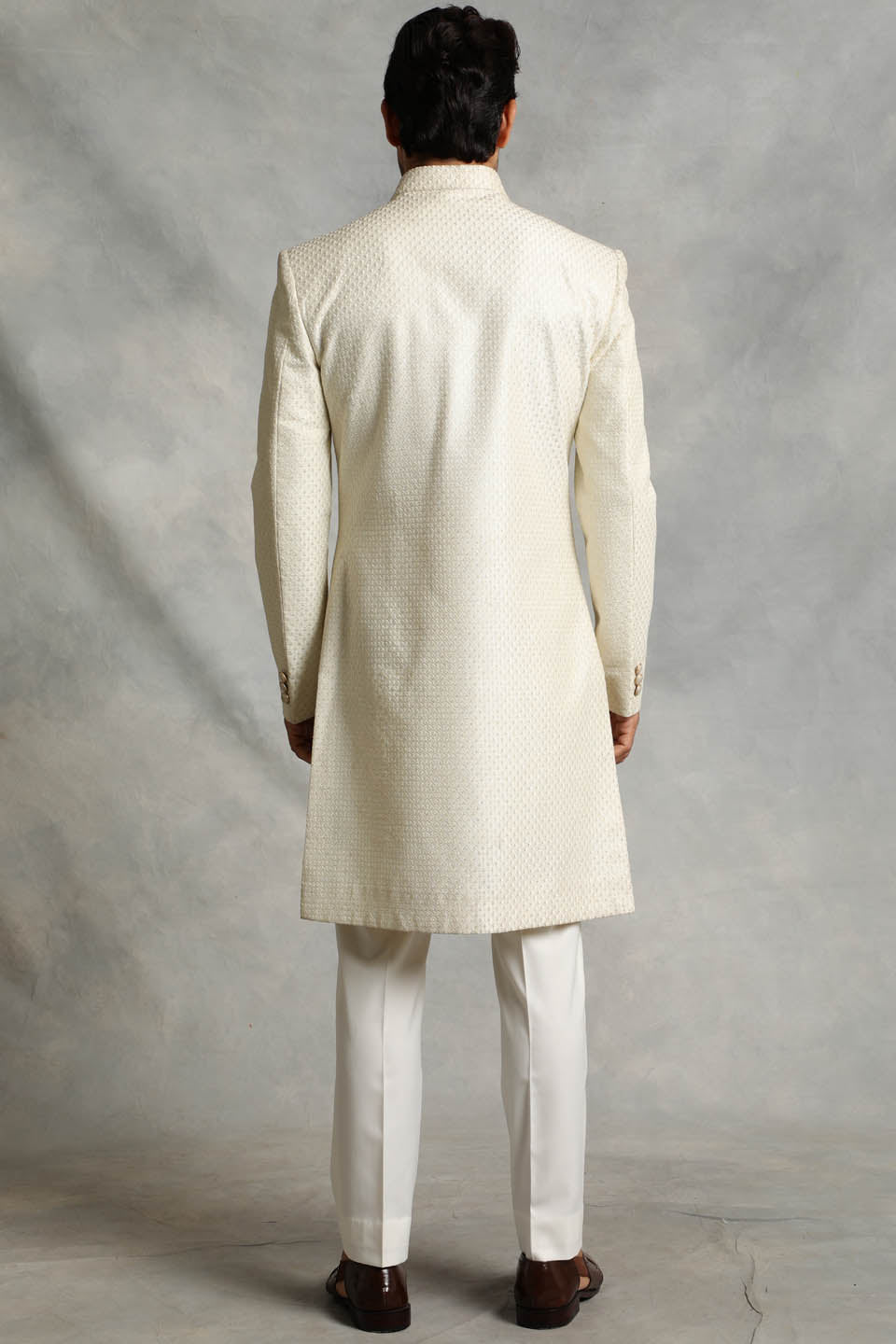 IVORY ASYMMETRIC EMBROIDERED INDO SET 5