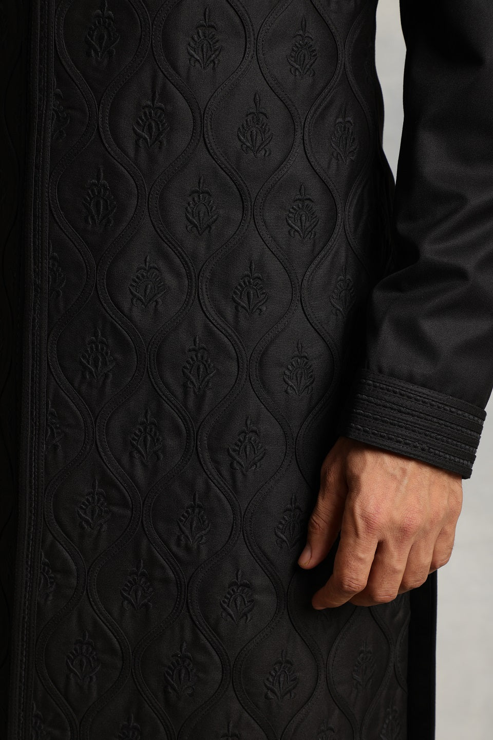 BLACK EMBROIDERED INDO SET 5