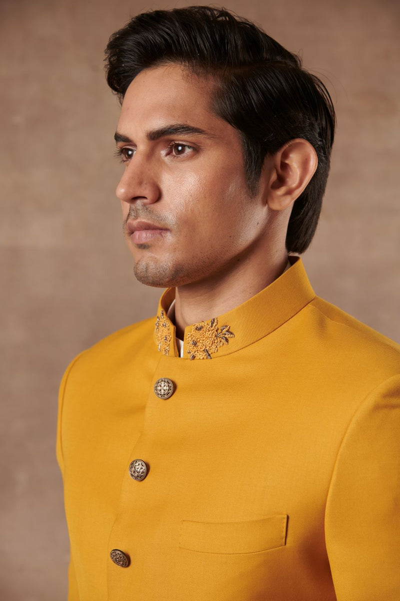 CLASSIC MUSTARD SHERWANI SET 2