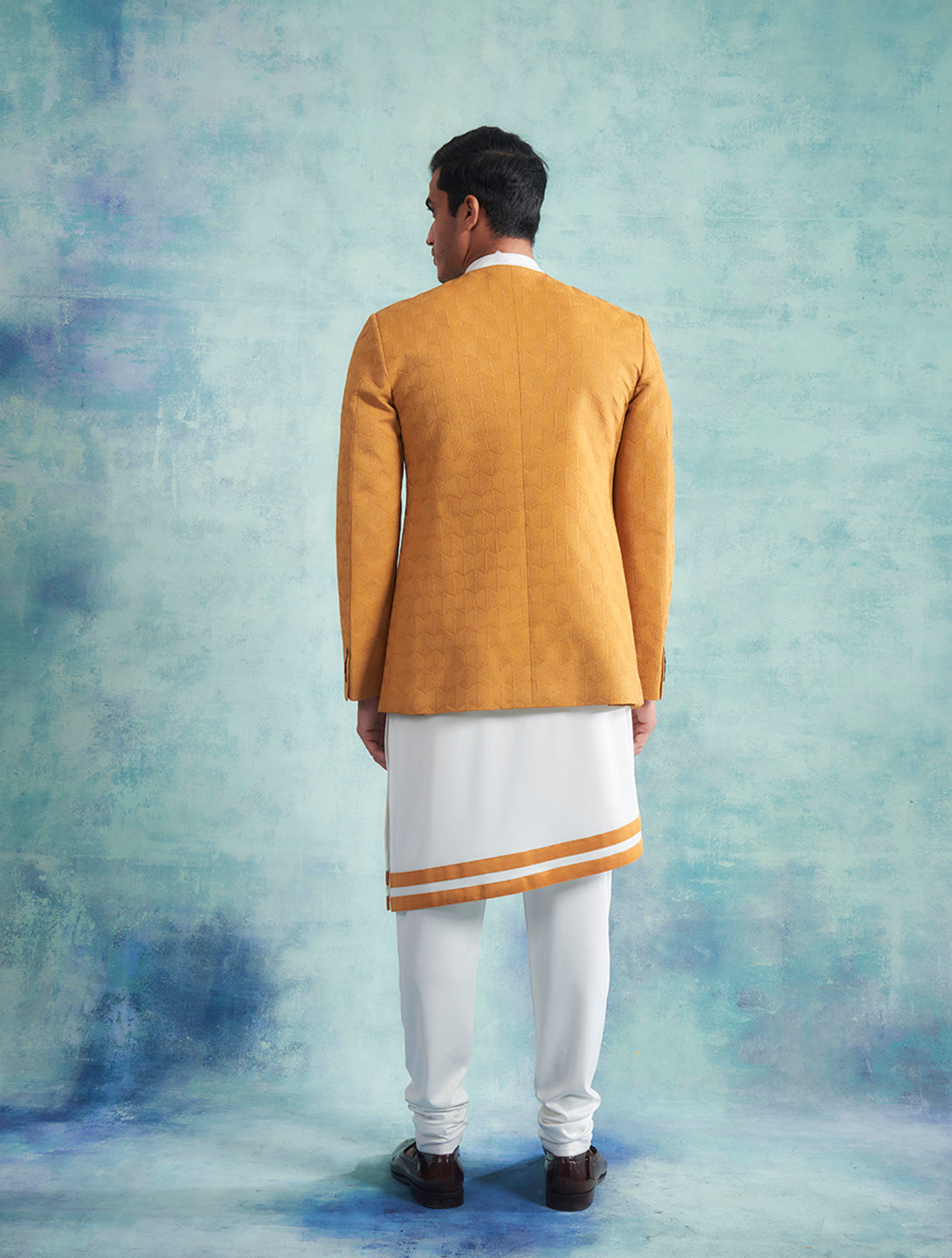 YELLOW EMBROIDERED SHRUG SET 4