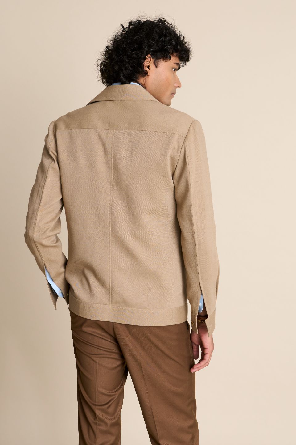 Gargee Designer's BEIGE KNIT SHACKET TOP Gargee