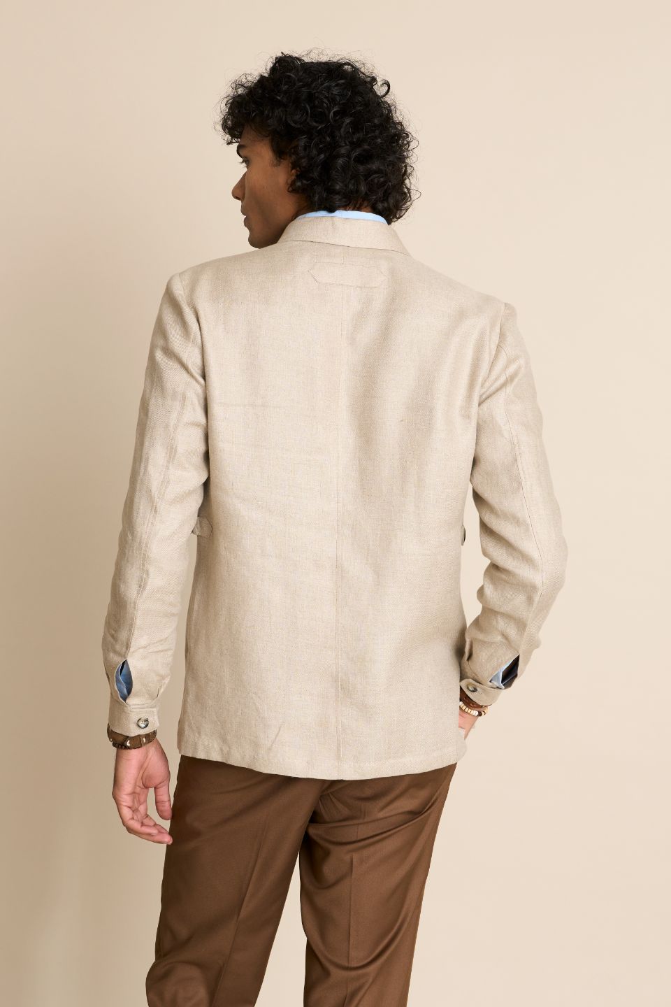 Gargee Designer's NATURAL LINEN SHACKET TOP Gargee