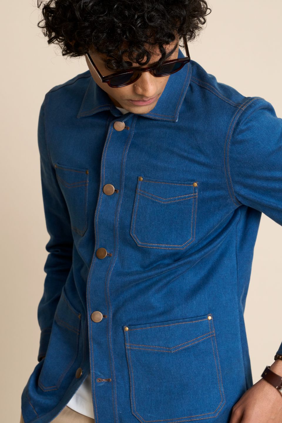 Gargee Designer's INDIGO DENIM SHACKET TOP Gargee