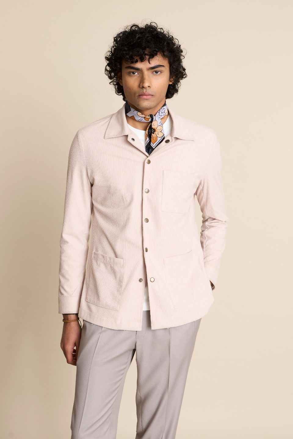 Gargee Designer's CHALK CORDUROY SHACKET TOP Gargee