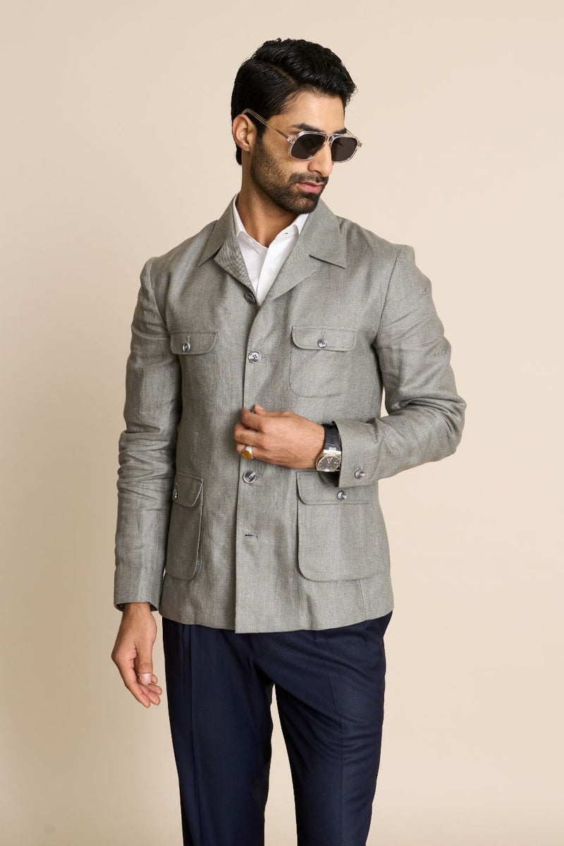 Gargee Designer's ASH LINEN SHACKET TOP Gargee