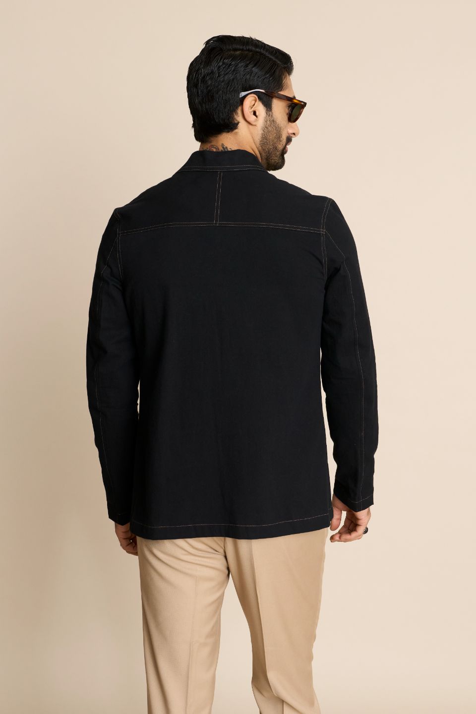 Gargee Designer's BLACK DENIM SHACKET TOP Gargee