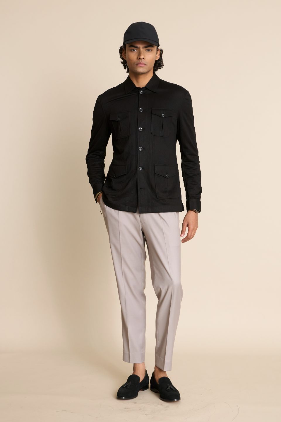 Gargee Designer's BLACK KNIT SHACKET TOP Gargee