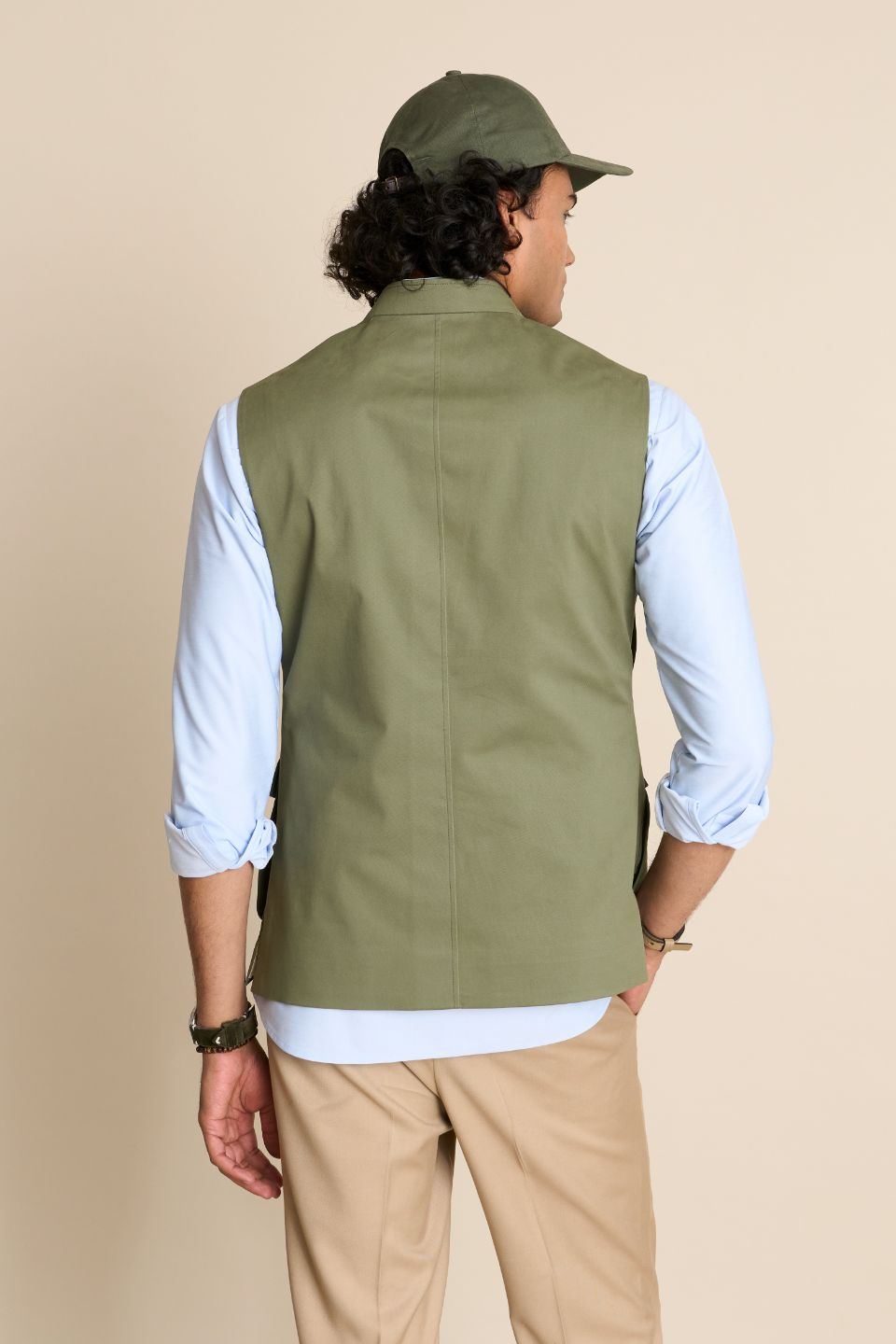 Gargee Designer's GREEN COTTON CASUAL DOWN VEST Gargee