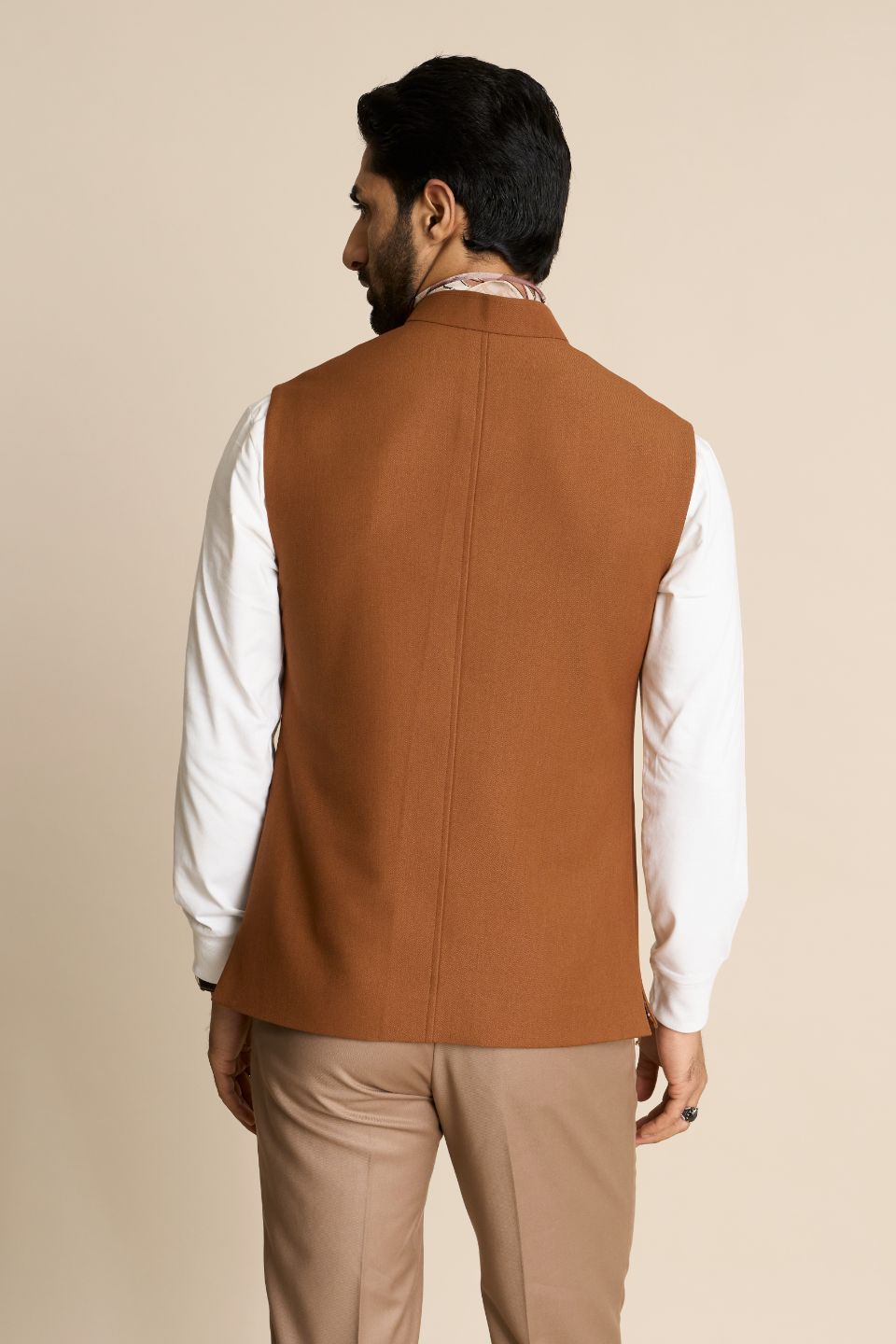 Gargee Designer's TAN KNIT DOWN VEST Gargee