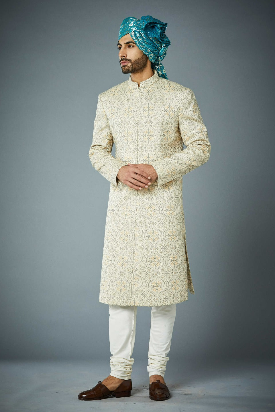 Gargee Designer's REGENCY EMBROIDERED SHERWANI SET Gargee