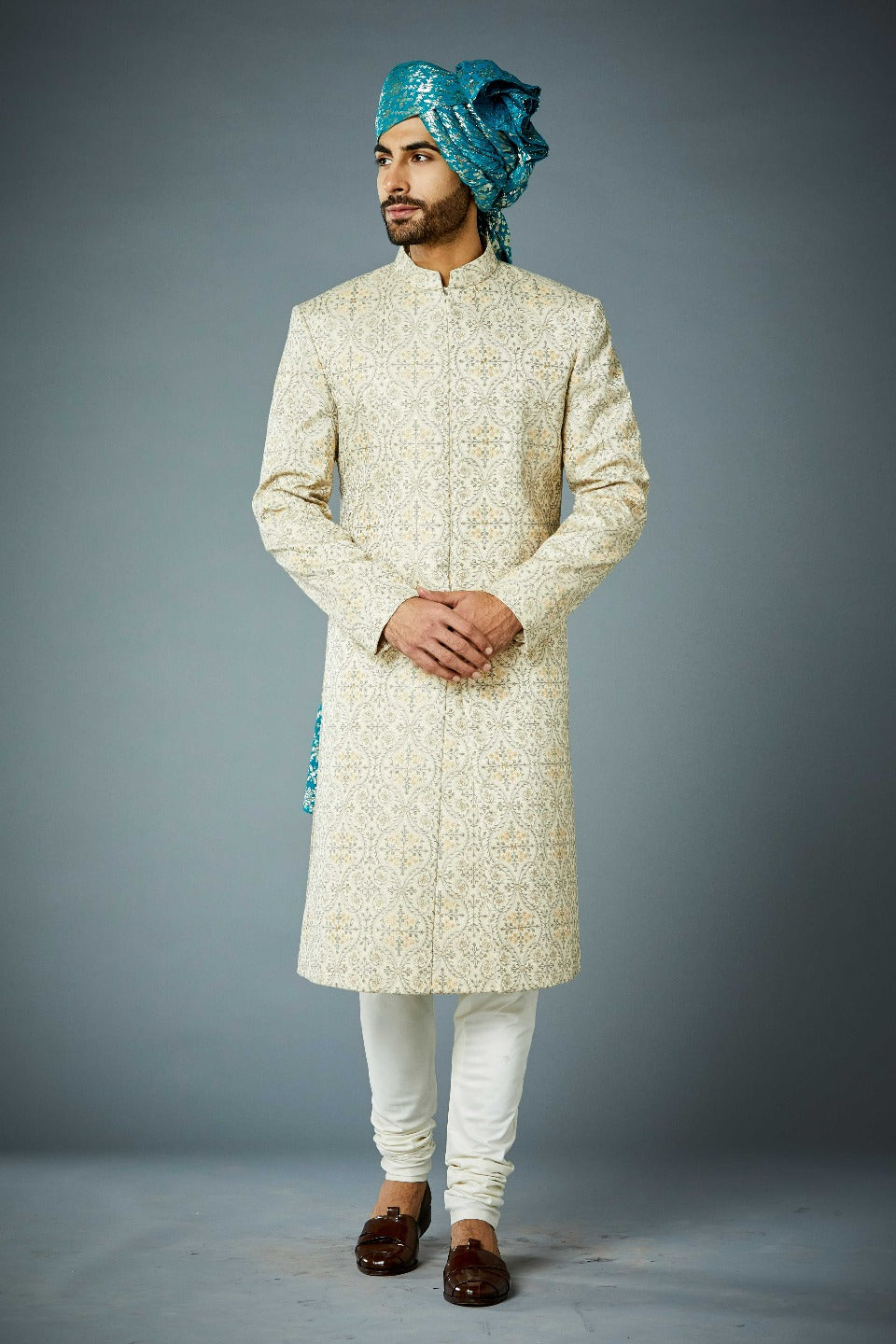 Gargee Designer's REGENCY EMBROIDERED SHERWANI SET Gargee