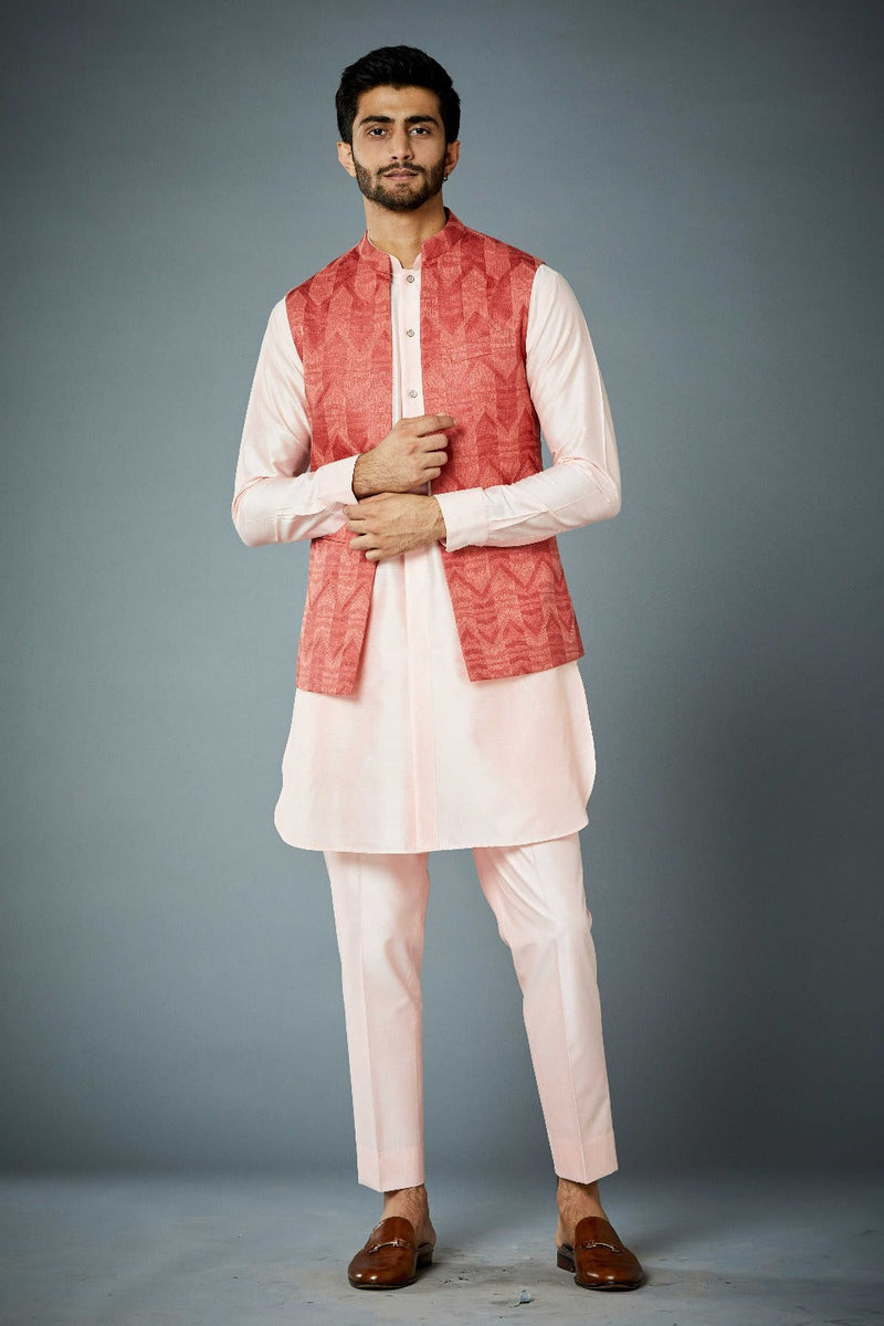 Gargee Designer's CORAL SHADOW TEXTURED Shrug Set Gargee