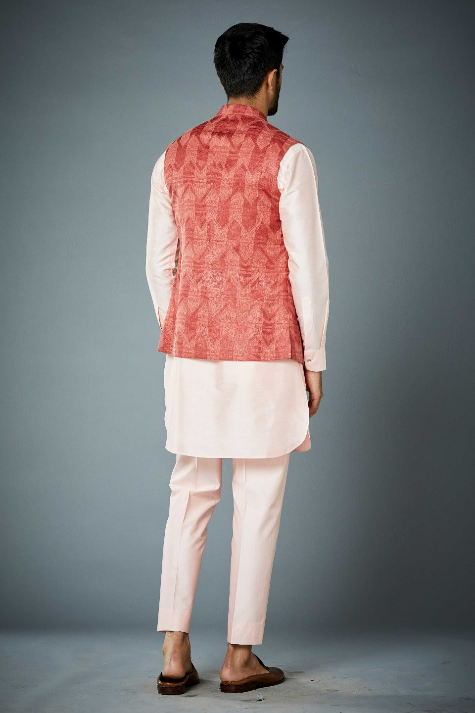 Gargee Designer's CORAL SHADOW TEXTURED Shrug Set Gargee