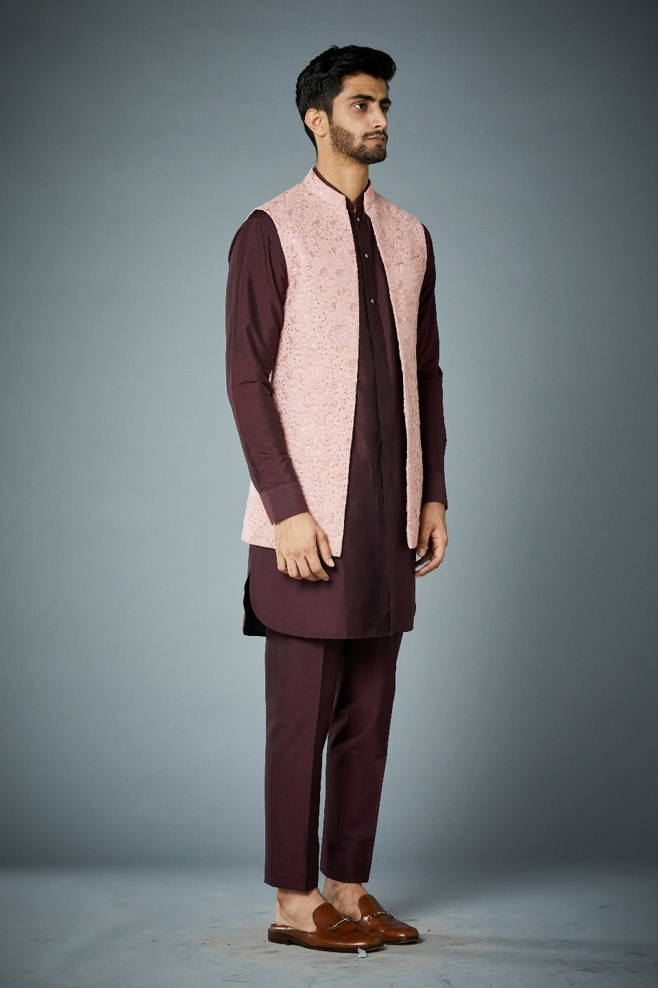 Gargee Designer's PINK SEQUIN EMBROIDERED Shrug Set Gargee