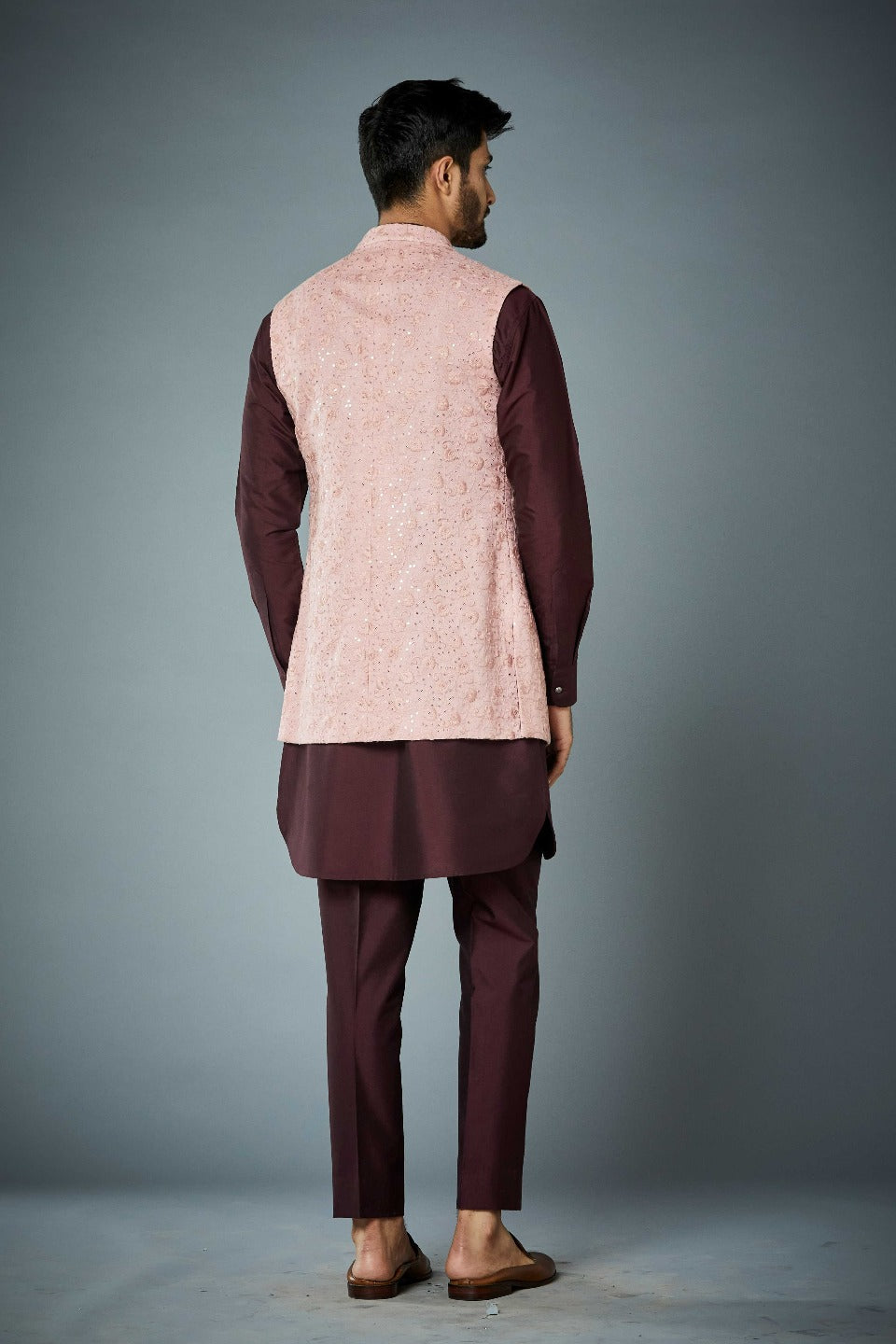 Gargee Designer's PINK SEQUIN EMBROIDERED Shrug Set Gargee