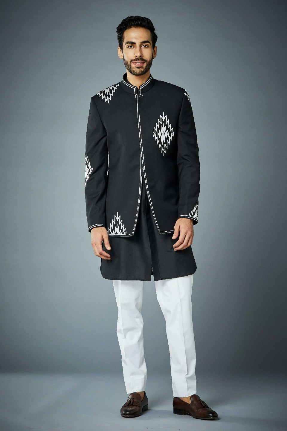 Gargee Designer's BLACK EGYPT JODHPURI SET Gargee