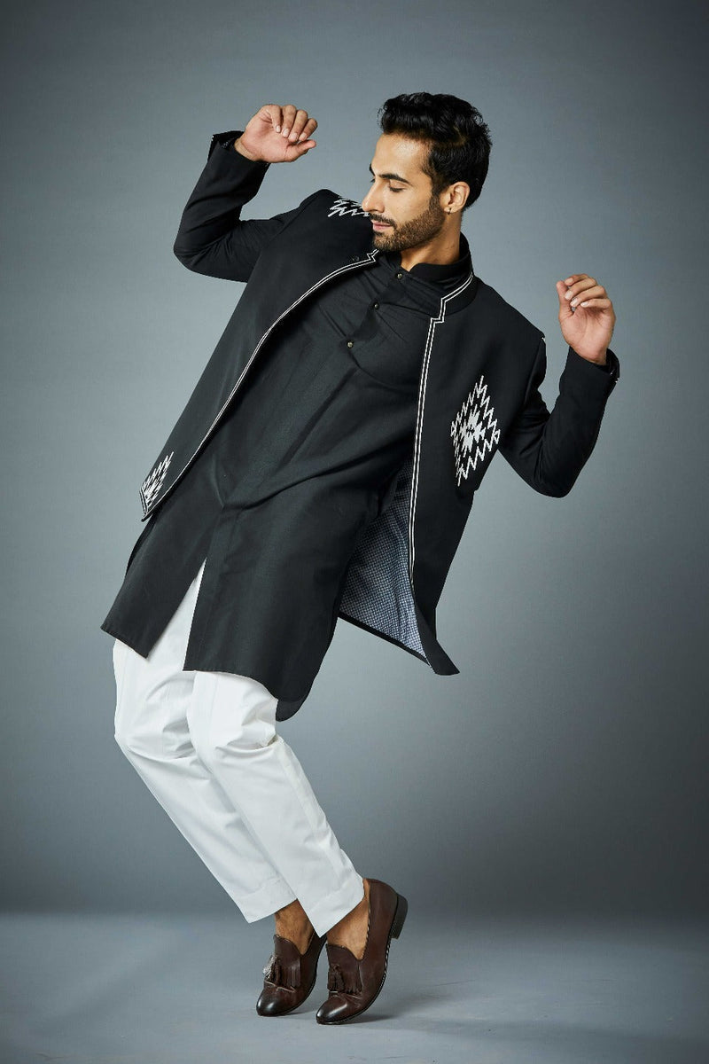 Gargee Designer's BLACK EGYPT JODHPURI SET Gargee