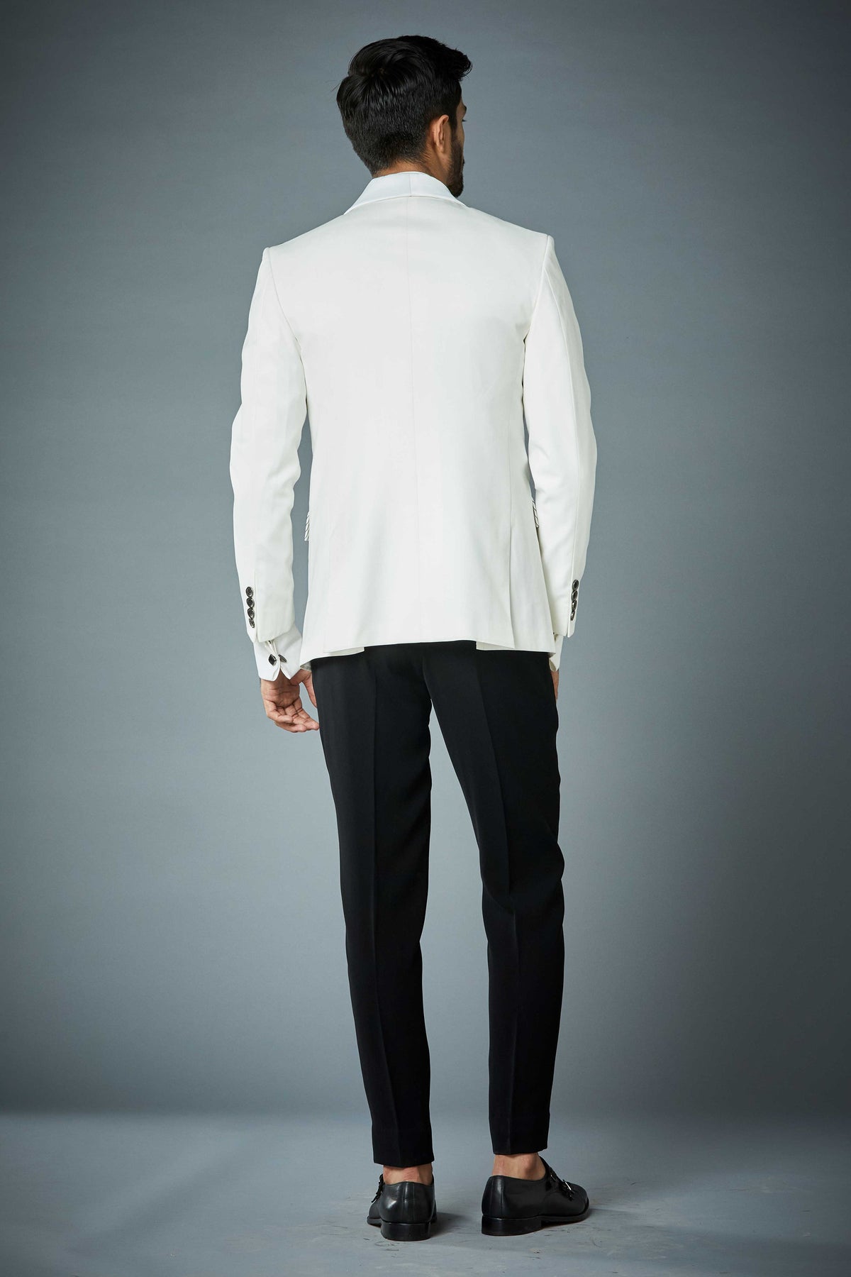 Gargee Designer's BLACK 'N' WHITE WOVEN TUXEDO SET Gargee