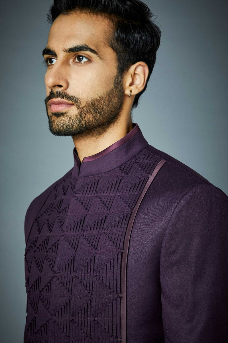 VIOLET PINTUCKS JODHPURI SET Gargee