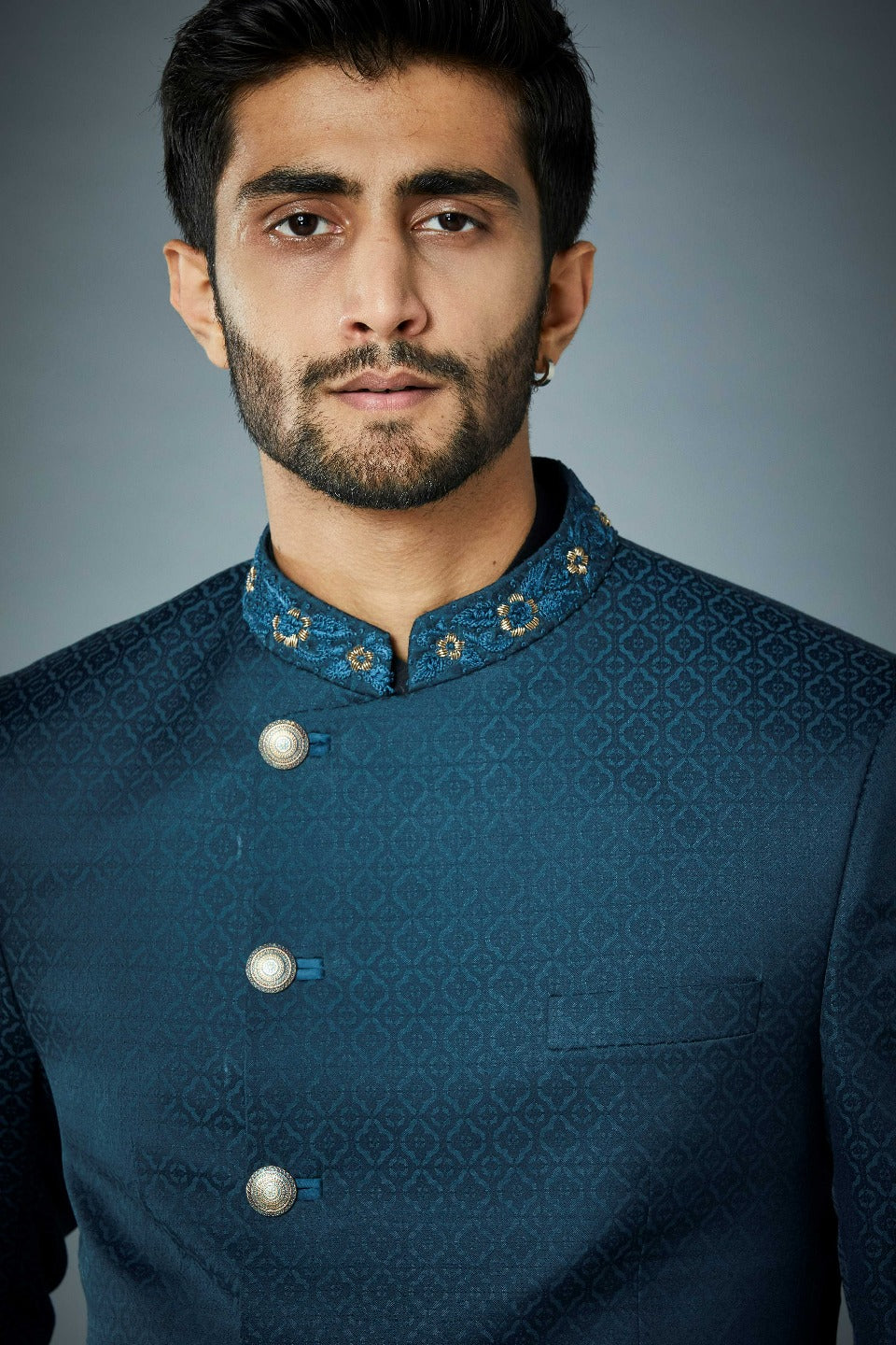Gargee Designer's AZURE ASYMMETRIC JODHPURI SET Gargee