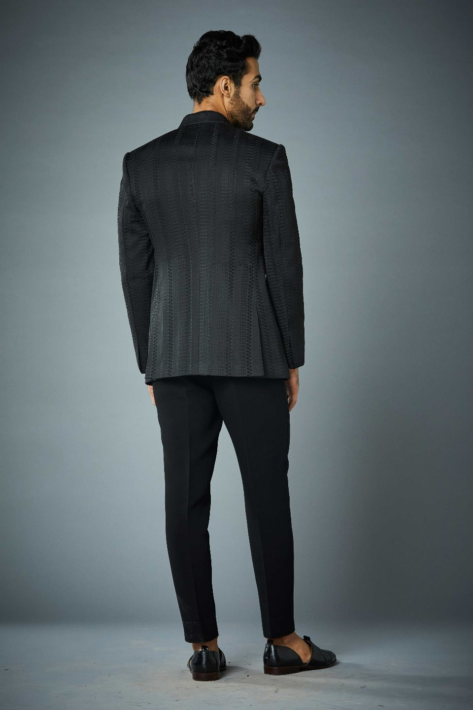 Gargee Designer's BLACK EMBROIDERED JODHPURI SET Gargee
