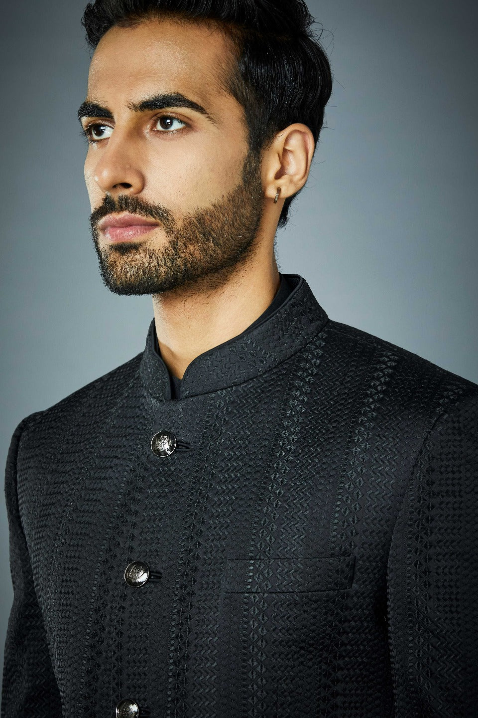 Gargee Designer's BLACK EMBROIDERED JODHPURI SET Gargee