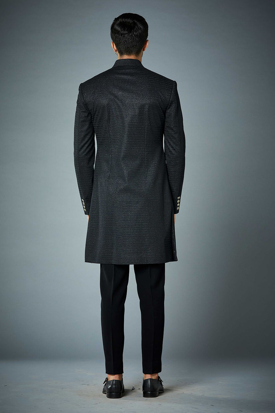 Gargee Designer's BLACK TEXTURED INDO SET Gargee Designer