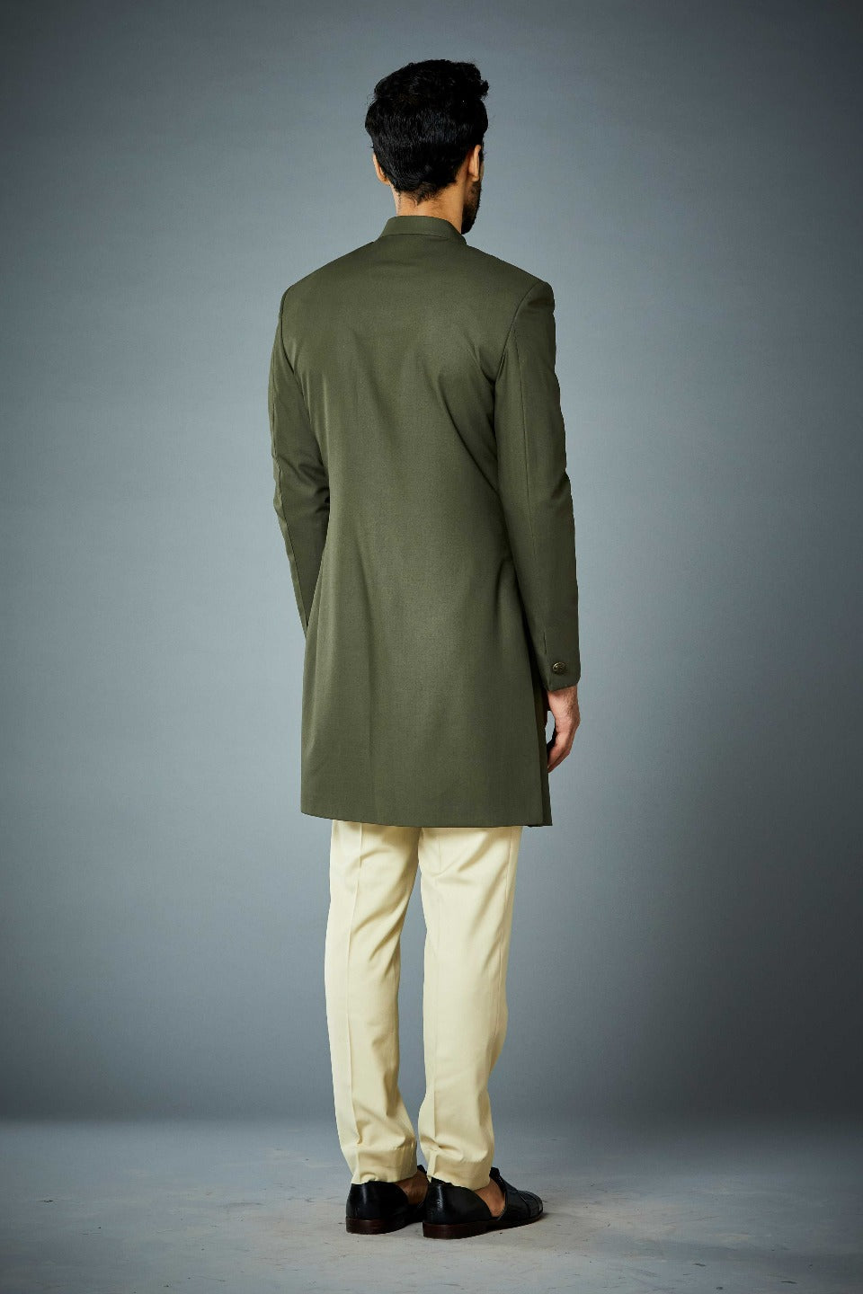 Gargee Designer's OLIVE WEAVING EMBROIDERED INDO SET Gargee Designer