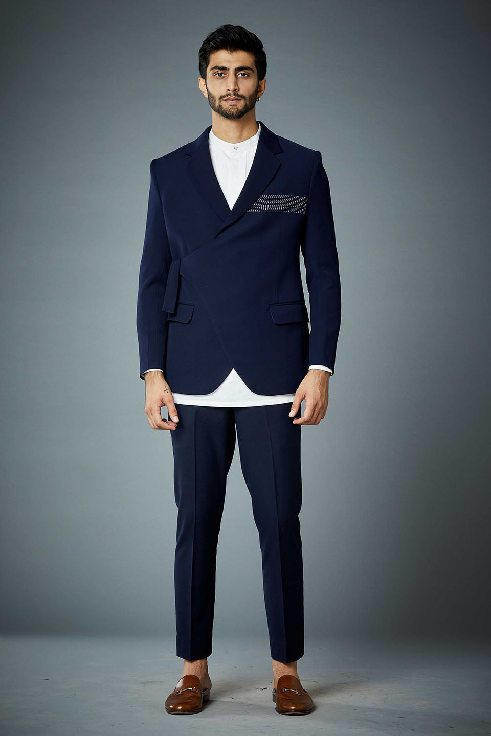 Gargee Designer's NAVY WRAP TUXEDO SET Gargee