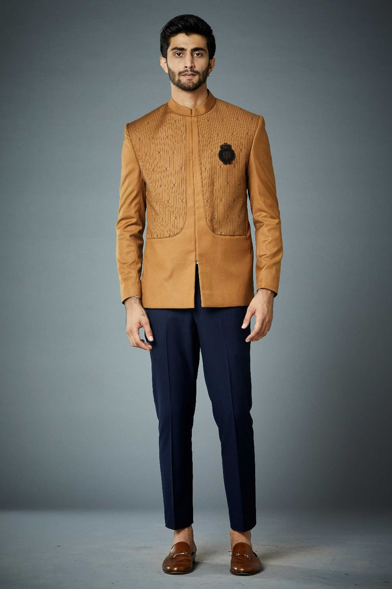 Gargee Designer's MUSTARD DEFENCE JODHPURI SET Gargee