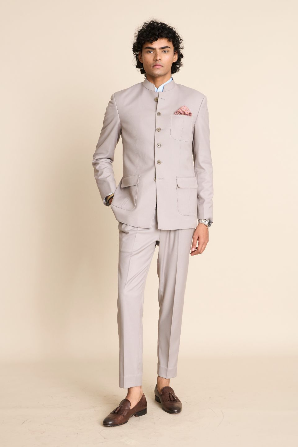 Gargee Designer's ASH TAILORED BANDHGALA SET Gargee
