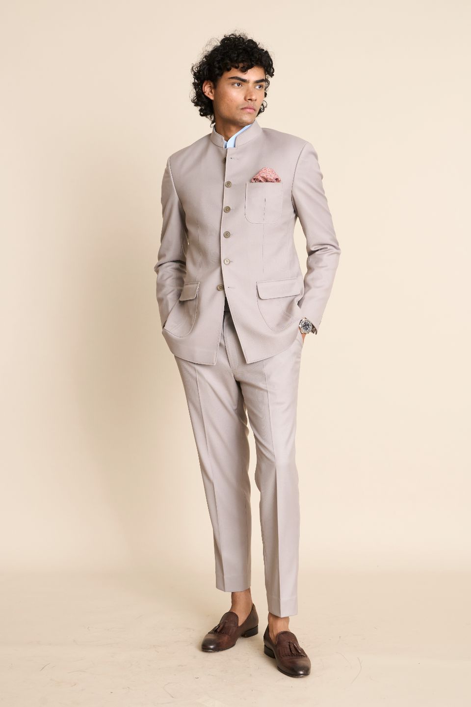 Gargee Designer's ASH TAILORED BANDHGALA SET Gargee