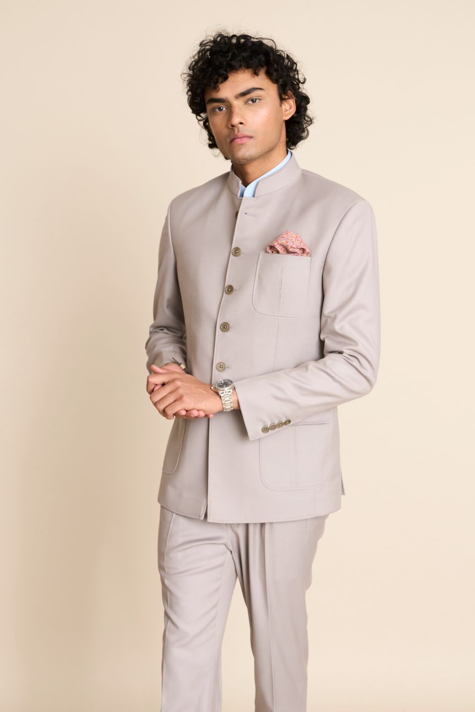 Gargee Designer's ASH TAILORED BANDHGALA SET Gargee