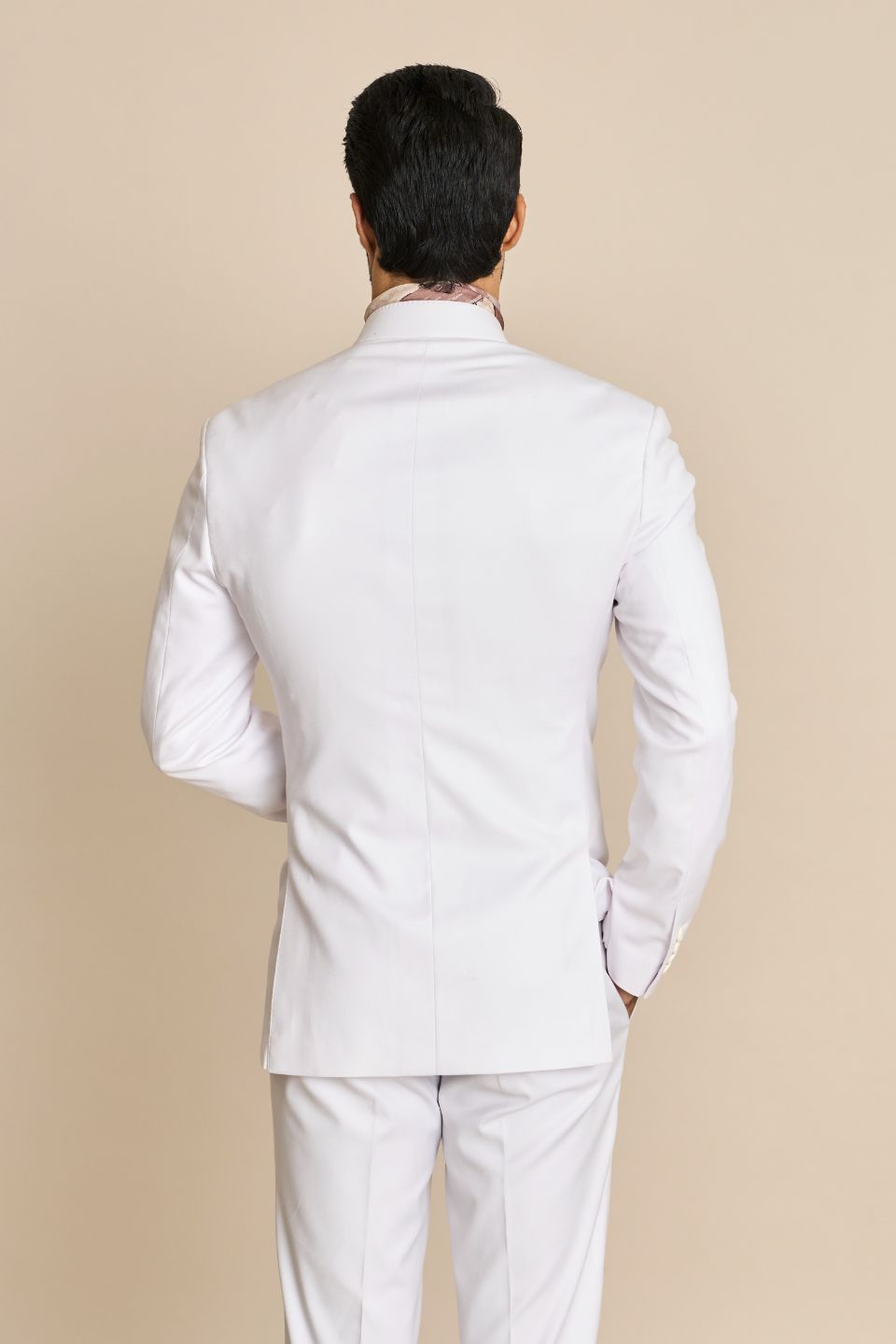Gargee Designer's WHITE TAILORED BANDHGALA JACKET SET Gargee