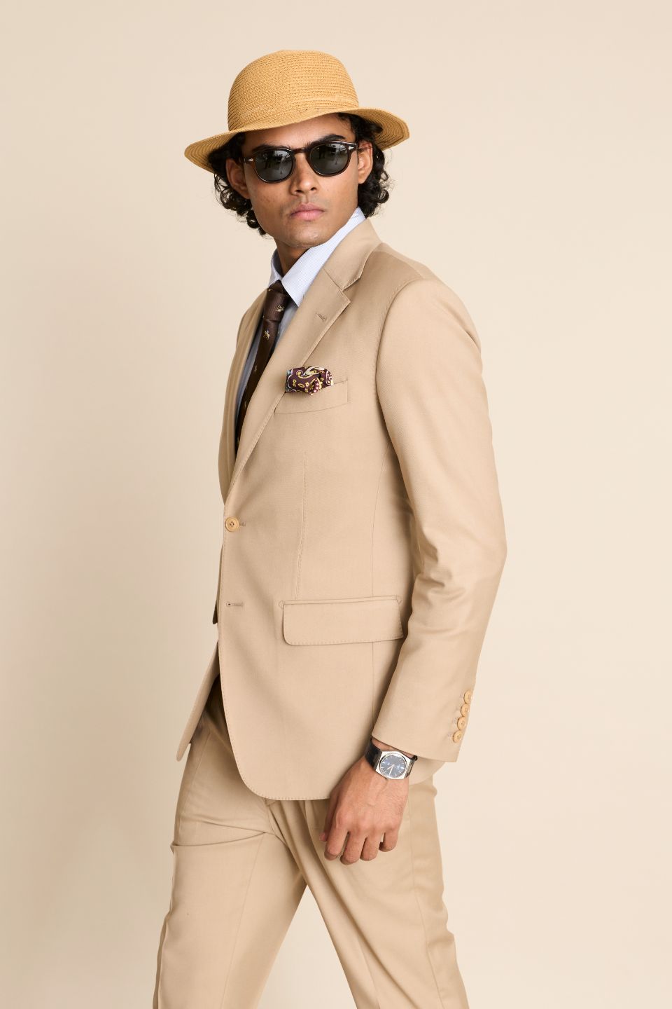 Gargee Designer's BEIGE CLASSIC FORMAL SUIT Gargee