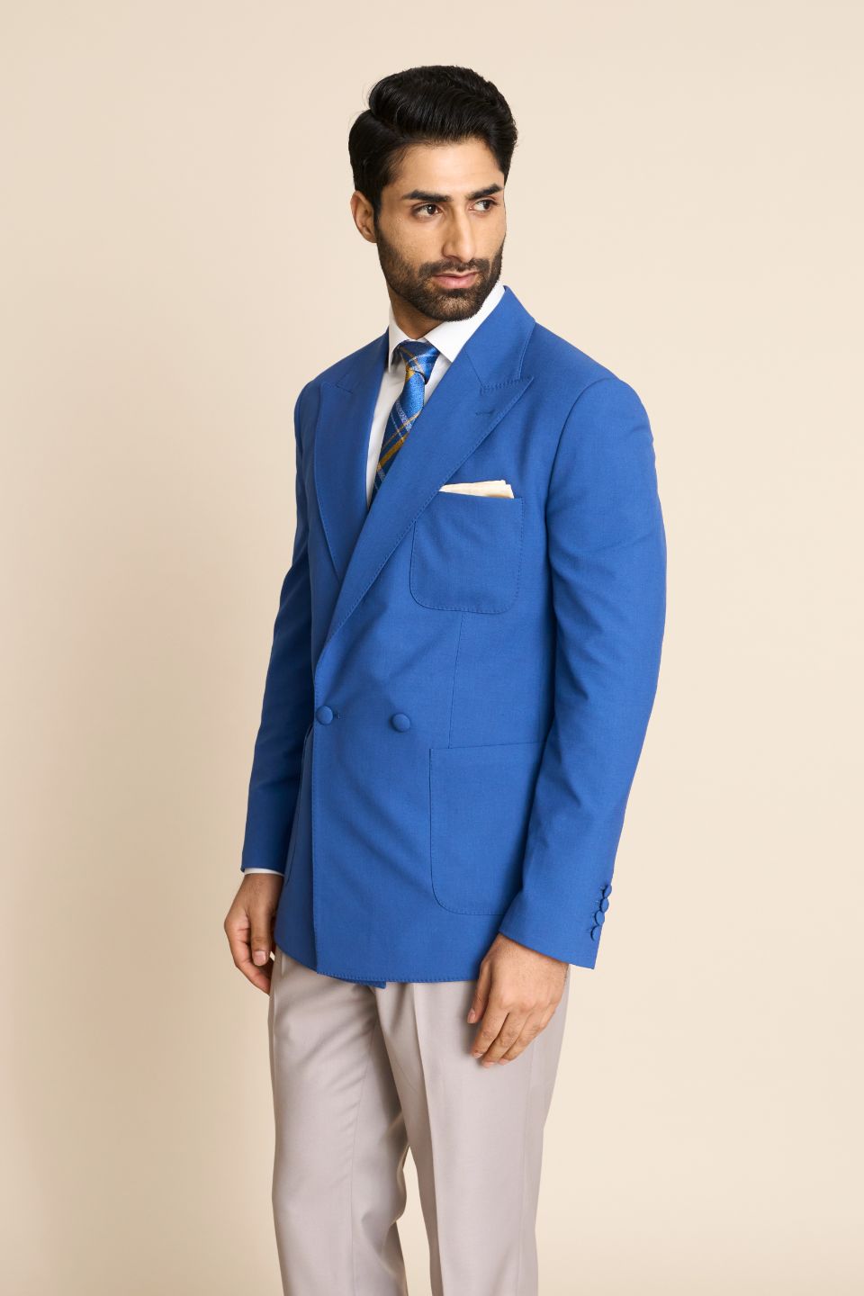 Gargee Designer's BLUE DOUBLE BREASTED BLAZER Gargee