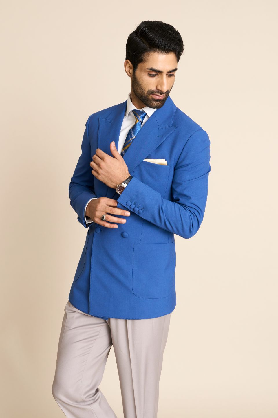 Gargee Designer's BLUE DOUBLE BREASTED BLAZER Gargee