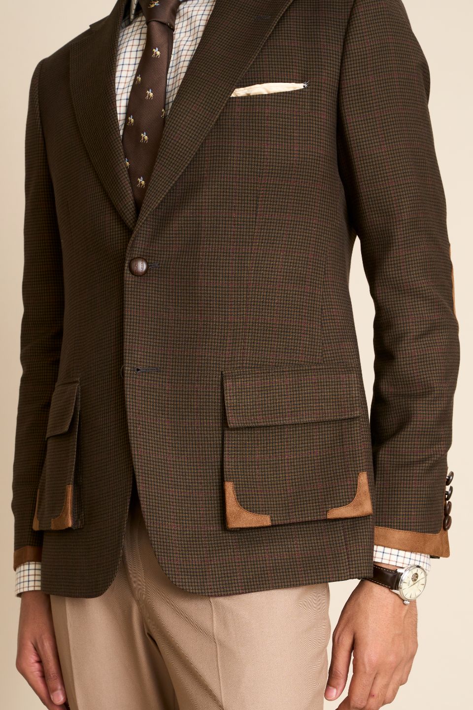 Gargee Designer's BROWN CHECK VINTAGE BLAZER Gargee