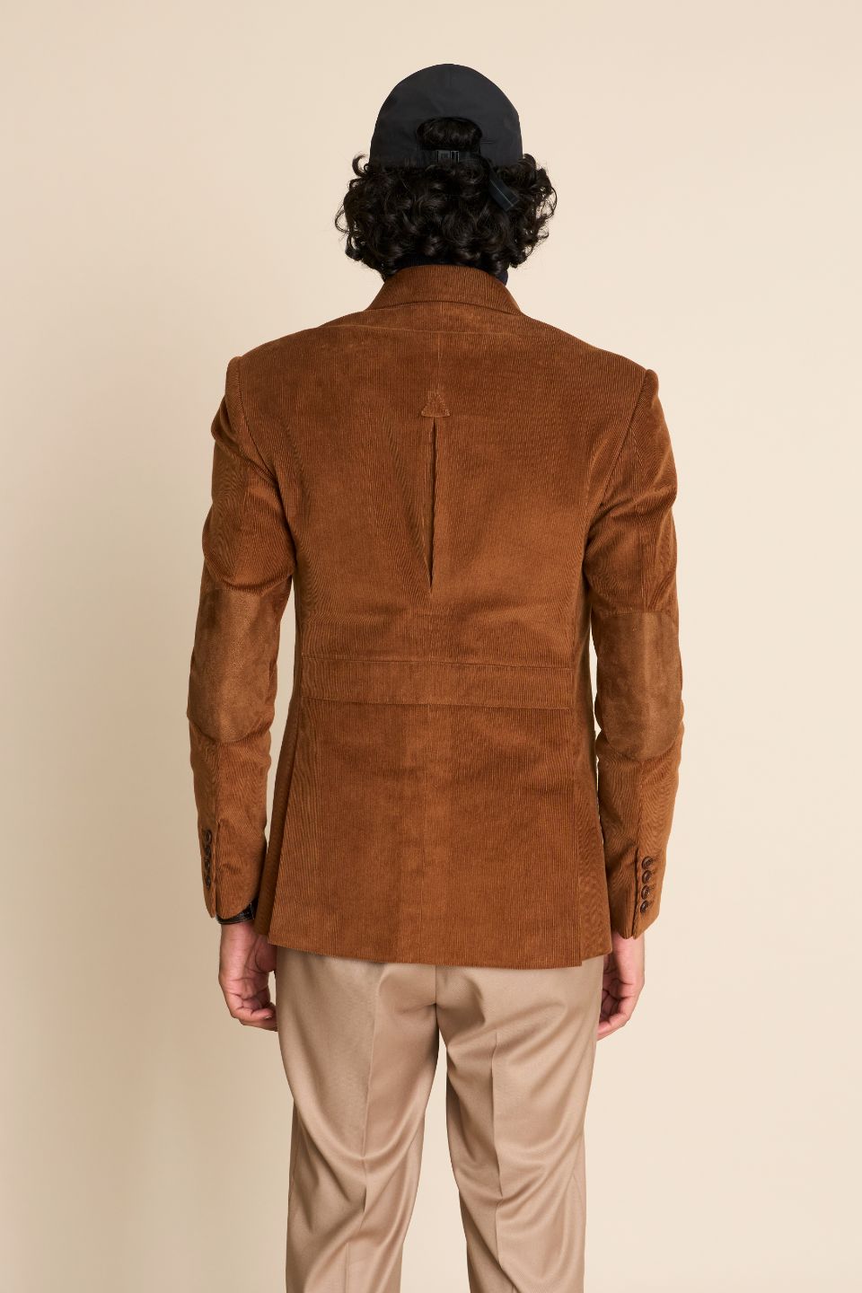 Gargee Designer's BROWN COTTON CORDUROY BLAZER Gargee