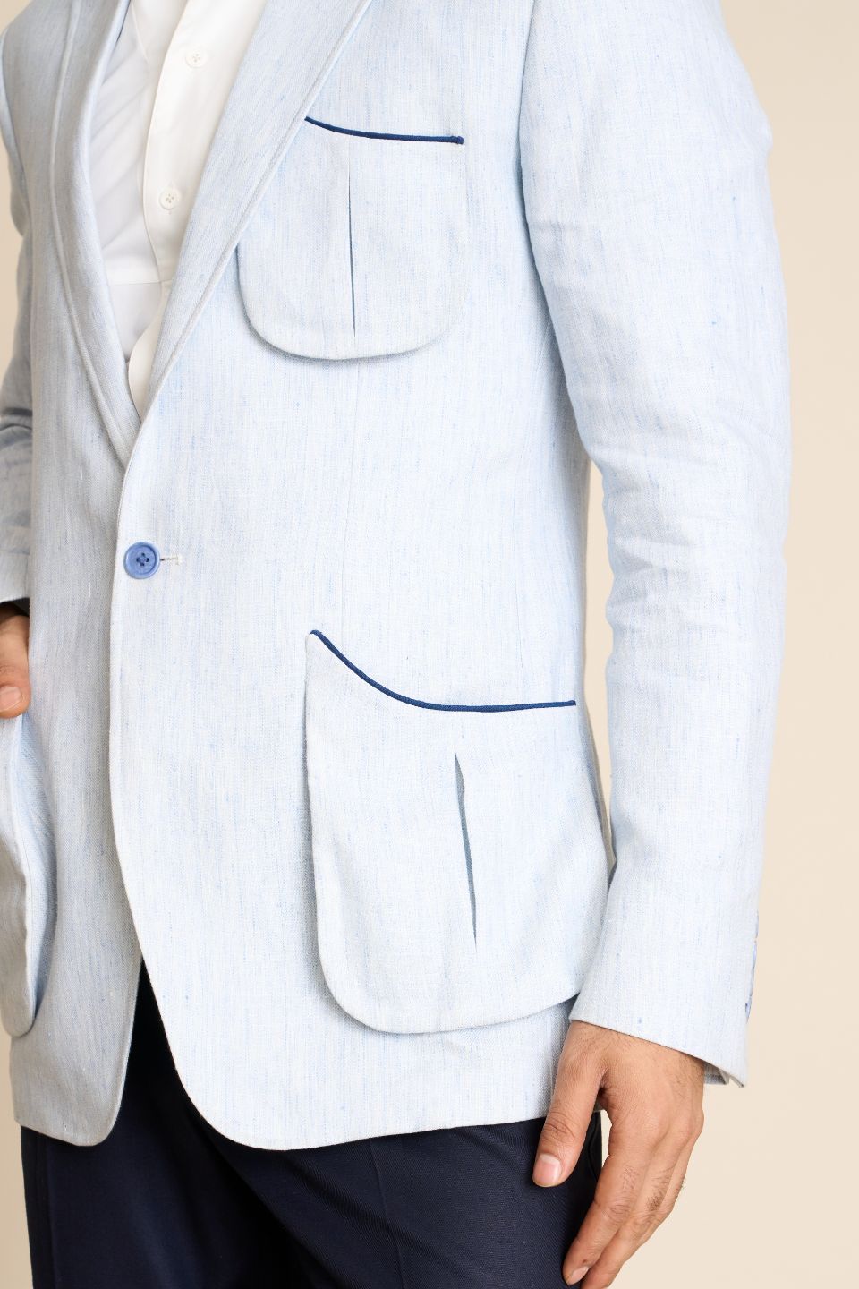 Gargee Designer's SKY LINEN NOBILITY BLAZER Gargee