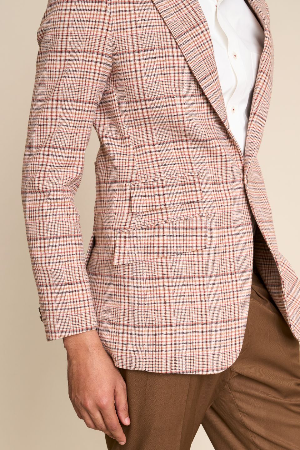 Gargee Designer's BROWN CHECK EVERYDAY BLAZER Gargee